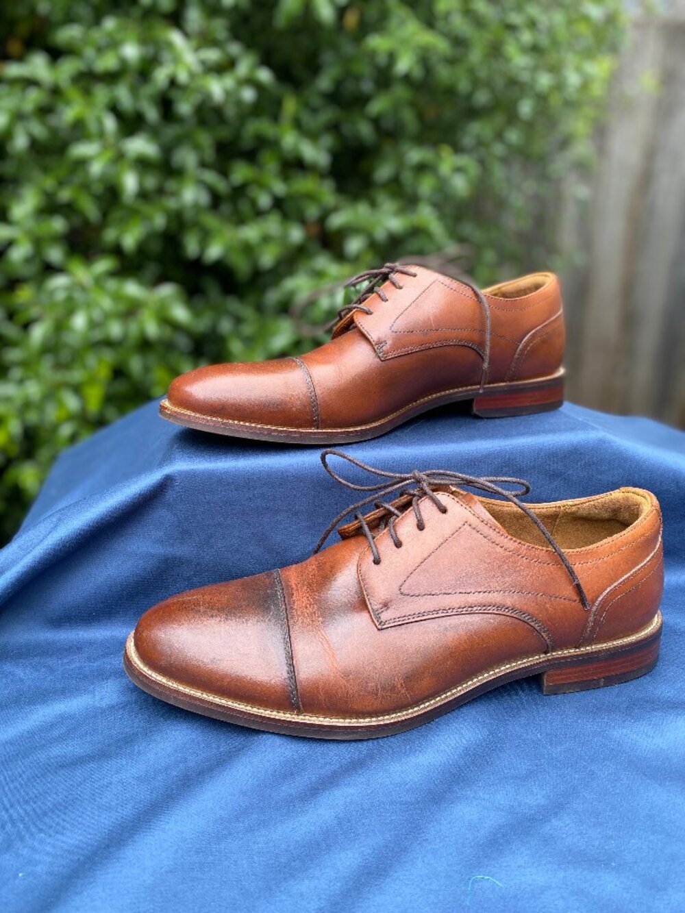 Florsheim Remi Leather Cap Toe Oxfords Cognac size 9M